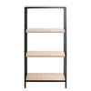 Scaffale Borgie MDF / Acciaio - Effetto rovere nodato - 64 x 129 cm