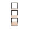 Scaffale Borgie MDF / Acciaio - Effetto rovere nodato - 64 x 129 cm