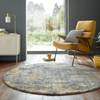 Tappeto a pelo corto Wonderlust Polipropilene - Grigio / Giallo - 160 x 160 cm - Grigio / Giallo - 160 x 160 cm
