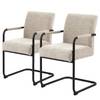 Sledestoelen Marenla set van 2 Beige - Metaal - Textiel - 51 x 85 x 65 cm