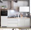 Cucina PELU 260 cm Bianco lucido / Effetto rovere