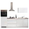 Cucina PELU 260 cm Bianco lucido / Effetto rovere