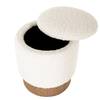 Pouf Acatope Tessuto teddy - Bianco
