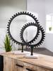 Sculptuur Wheel gegoten aluminium - zwart - 32 x 43 cm