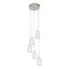 Lampada a sospensione a 5 luci Cyclone Acciaio / Vetro trasparente