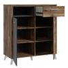 Buffet Ildera Imitation chêne en étain / Gris