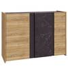 Buffet Sloken 123 cm Imitation chêne / Imitation marbre noir