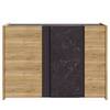 Buffet Sloken 123 cm Imitation chêne / Imitation marbre noir