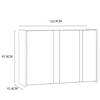 Buffet Sloken 123 cm Imitation chêne / Imitation marbre noir