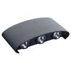 Lampada da parete Bork Alluminio - Nero / Grigio - 3 punti luce
