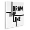 Afbeelding Typo Draw The Line vlies - meerdere kleuren - 60 x 60 cm