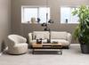Loungefauteuil Boltrom bouclé/ijzer - beige/zwart