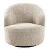 Loungefauteuil Boltrom bouclé/ijzer - beige/zwart