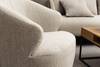 Loungefauteuil Boltrom bouclé/ijzer - beige/zwart