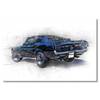 Quadro Mustang Abete massello / Tessuto misto - 80 x 120 cm
