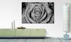 Impression sur toile Morning Light Épicéa massif / Tissu mélangé - 80 x 120 cm - Noir / Blanc