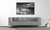 Afbeelding Mystic River massief sparrenhout/textielmix - 80 x 120 cm - Zwart/wit