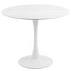Tavolo da pranzo Lazri Ceramica / Metallo - Effetto marmo bianco / Bianco