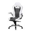 Chaise de bureau pivotante Leeskow Imitation cuir - Blanc - Blanc
