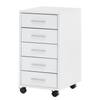 Cassettiera con ruote Meißen MDF - Bianco - Bianco