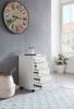 Cassettiera con ruote Meißen MDF - Bianco - Bianco
