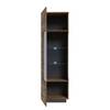 Credenza con vetrina Jumapo Effetto rovere / Grigio