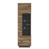 Credenza con vetrina Jumapo Effetto rovere / Grigio
