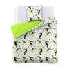 Copripiumino e 2 federe Tukan Cotone egiziano - Verde / Bianco - 200 x 220 cm + 2 cuscini 80 x 80 cm