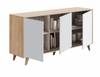 Buffet 3 portes - L154cm Blanc - Bois manufacturé - Matière plastique - 40 x 75 x 154 cm