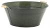 Corbeille ronde en métal laqué mat vert Métal - 40 x 17 x 40 cm