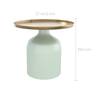 Table basse Lyne Gris - Métal - 44 x 39 x 44 cm