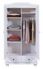 Kleiderschrank Reusal Weiß - Massivholz - 104 x 198 x 56 cm