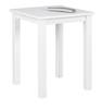 Table basse Asgar Blanc - Bois massif - 45 x 55 x 45 cm