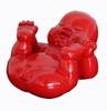 sculpture bouddha laquée rouge Rouge - Porcelaine - 20 x 8 x 15 cm