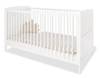 Pinolino Chambre de bébé Viktoria Hêtre partiellement massif - Lit pour bébé, table à langer et armoire à vêtements - Vernis blanc