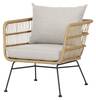 Gartenstuhl Nina 2er Set Beige - Rattan - 68 x 65 x 72 cm
