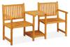 Banc de jardin avec table Marron - Bois manufacturé - 161 x 86 x 61 cm