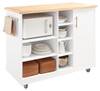 Kücheninsel FKW105-WN Weiß - Holz teilmassiv - 127 x 94 x 51 cm