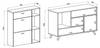 Set Buffet-Meuble chaussures Gris/Chêne Gris - Bois manufacturé - 40 x 86 x 210 cm