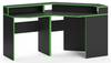 Computertisch „Kron“ Schwarz/Grün Set 5 Grün - Holz teilmassiv - 90 x 87 x 90 cm