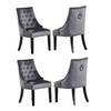 4 chaises de salle à manger Windsor Gris - Textile - 56 x 94 x 45 cm