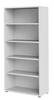 Bücherregal mit 4 Regalen Weiß Weiß - Holzwerkstoff - 41 x 186 x 90 cm