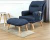 Ohrensessel Relaxliege Nemo mit Hocker Kobaltblau