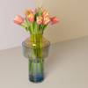 Vase en verre H31cm Aura Bleu