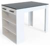 Bartisch Repose Grau - Weiß - Holzwerkstoff - Kunststoff - 67 x 77 x 100 cm