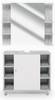 Badmöbelset „Fynn“ Beton/Weiß 2er Set Grau - Holz teilmassiv - 80 x 64 x 32 cm