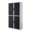Aktenschrank easyOffice Grau / Schwarz - Höhe: 204 cm