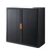Aktenschrank easyOffice III Schwarz / Orange - Höhe: 104 cm