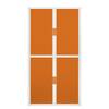 Aktenschrank easyOffice Weiß / Orange - Höhe: 204 cm