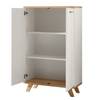 Aktenschrank Neston I Eiche teilmassiv - Matt Weiß / Eiche Sanremo Dekor